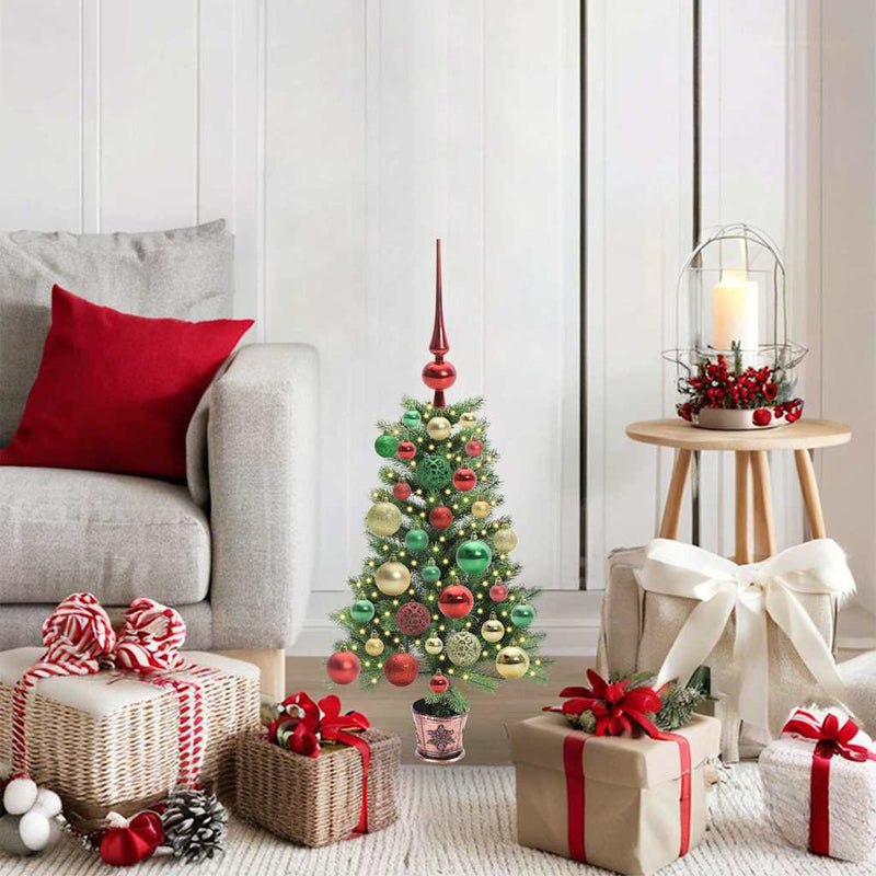 Chargez l'image dans la visionneuse de la galerie, Vidaxl kerstboom met 150 led met standaard groen 65 cm pe
