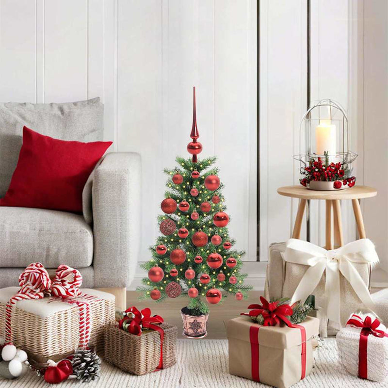 Chargez l'image dans la visionneuse de la galerie, Vidaxl kerstboom met 150 led met standaard groen 90 cm pe
