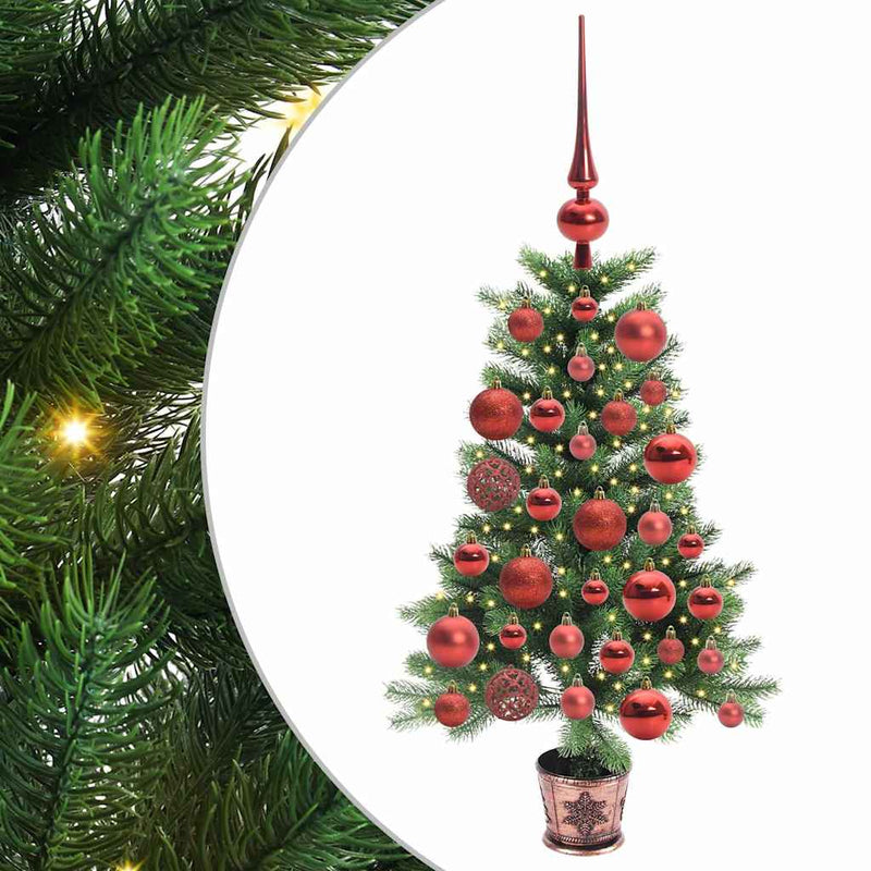 Chargez l'image dans la visionneuse de la galerie, Vidaxl kerstboom met 150 led met standaard groen 90 cm pe
