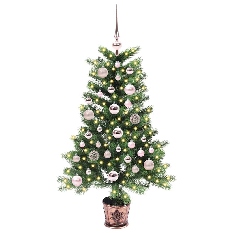Chargez l'image dans la visionneuse de la galerie, Vidaxl kerstboom met 150 led met standaard groen 90 cm pe
