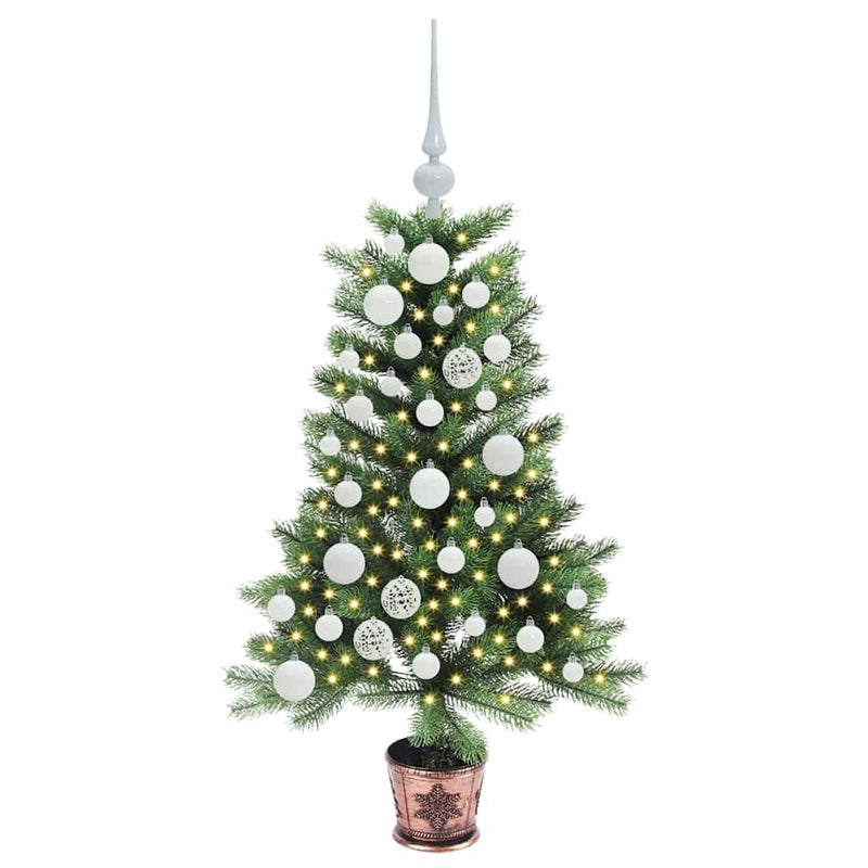 Chargez l'image dans la visionneuse de la galerie, Vidaxl kerstboom met 150 led met standaard groen 90 cm pe
