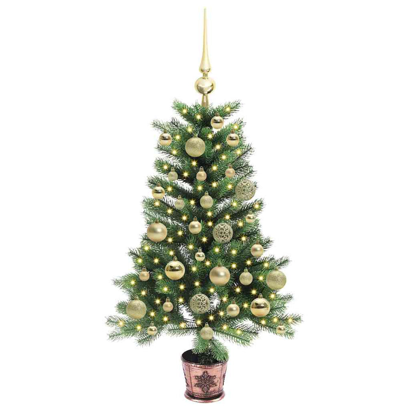 Chargez l'image dans la visionneuse de la galerie, Vidaxl kerstboom met 150 led met standaard groen 90 cm pe
