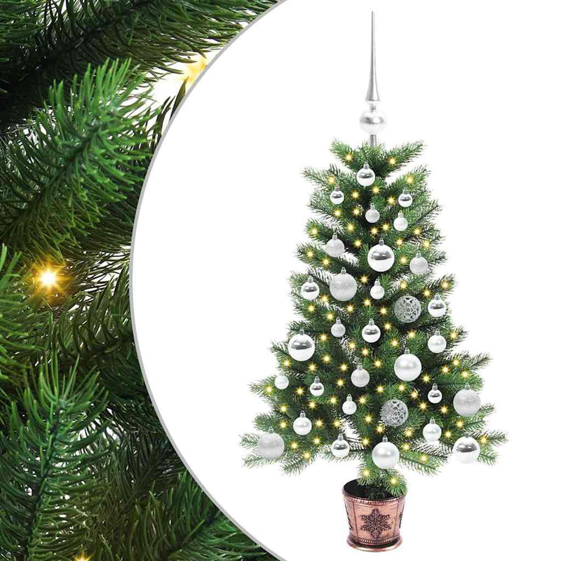 Chargez l'image dans la visionneuse de la galerie, Vidaxl kerstboom met 150 led met standaard groen 90 cm pe
