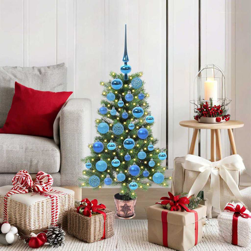 Chargez l'image dans la visionneuse de la galerie, Vidaxl kerstboom met 150 led met standaard groen 90 cm pe
