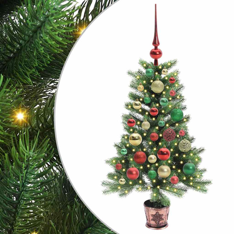 Chargez l'image dans la visionneuse de la galerie, Vidaxl kerstboom met 150 led met standaard groen 90 cm pe

