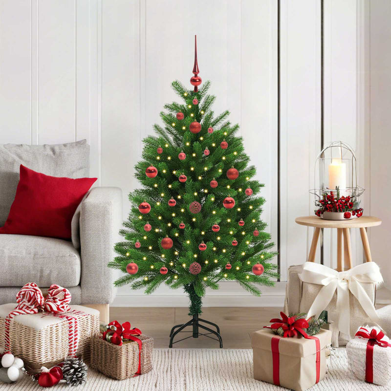 Chargez l'image dans la visionneuse de la galerie, Vidaxl kerstboom met 150 led met standaard groen 120 cm pe
