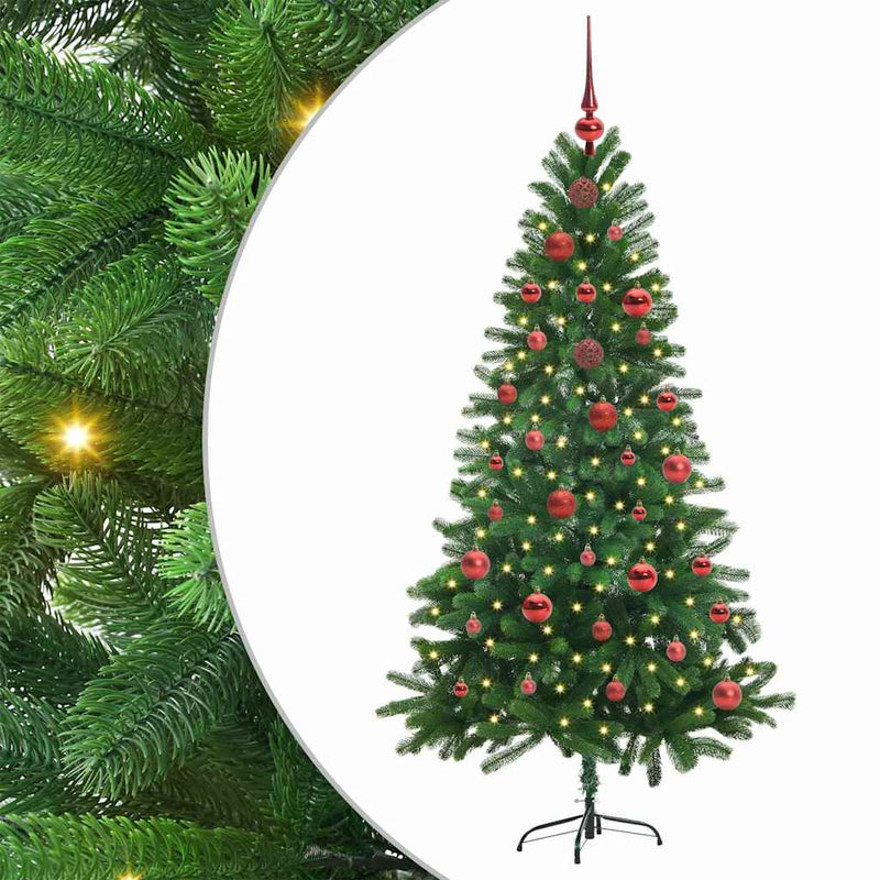 Chargez l'image dans la visionneuse de la galerie, Vidaxl kerstboom met 150 led met standaard groen 150 cm pe
