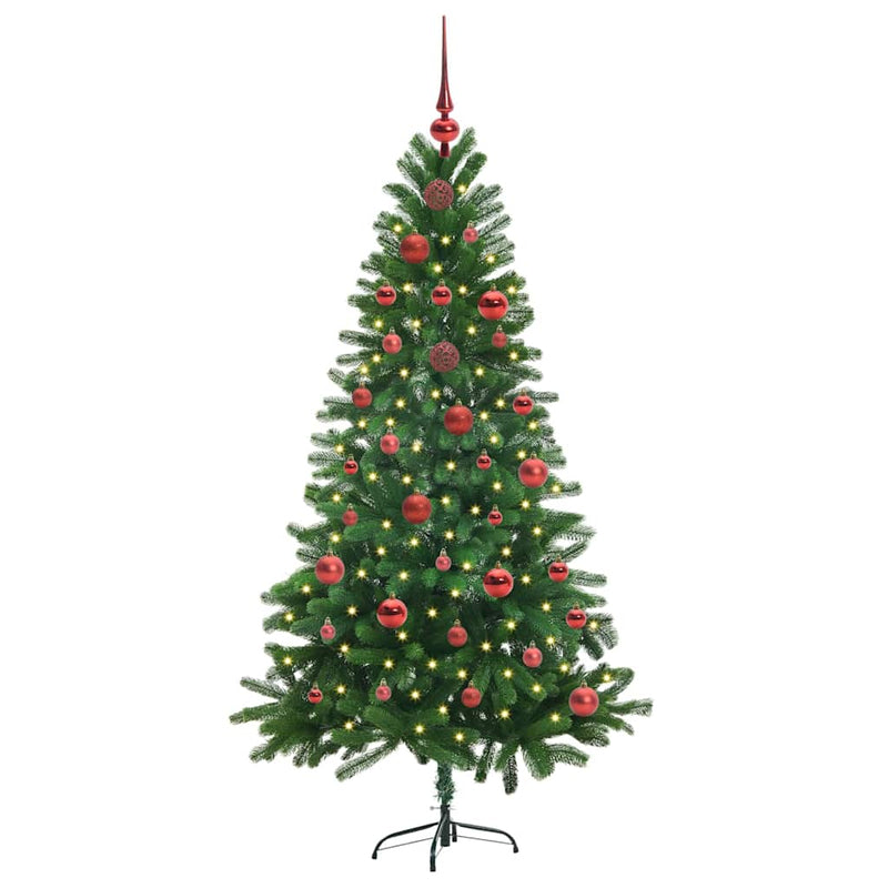 Chargez l'image dans la visionneuse de la galerie, Vidaxl kerstboom met 150 led met standaard groen 150 cm pe
