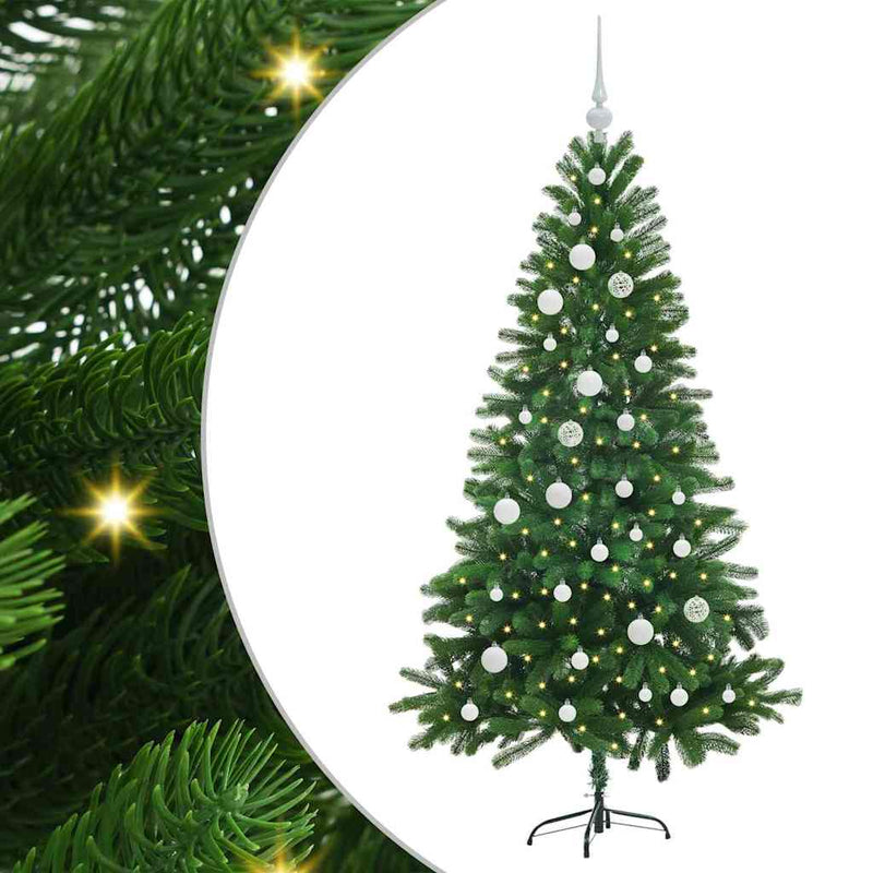 Chargez l'image dans la visionneuse de la galerie, Vidaxl kerstboom met 150 led met standaard groen 150 cm pe
