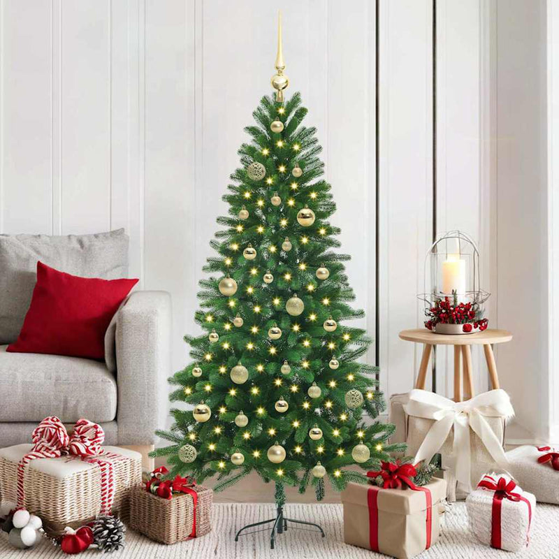 Chargez l'image dans la visionneuse de la galerie, Vidaxl kerstboom met 150 led met standaard groen 150 cm pe
