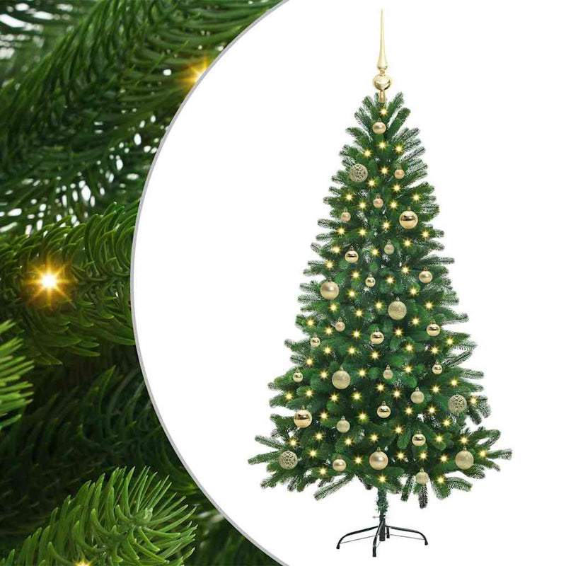 Chargez l'image dans la visionneuse de la galerie, Vidaxl kerstboom met 150 led met standaard groen 150 cm pe
