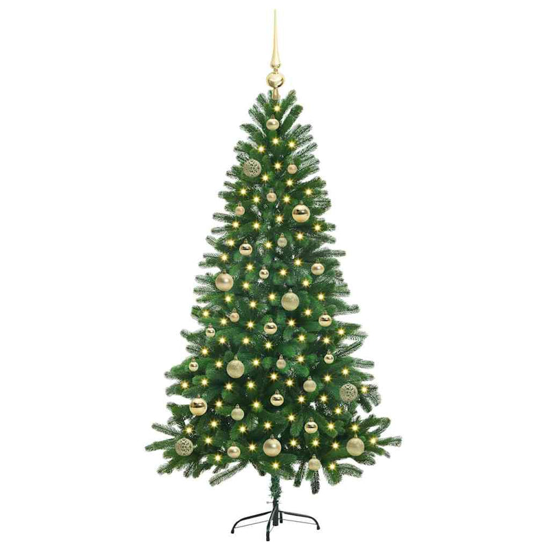 Chargez l'image dans la visionneuse de la galerie, Vidaxl kerstboom met 150 led met standaard groen 150 cm pe
