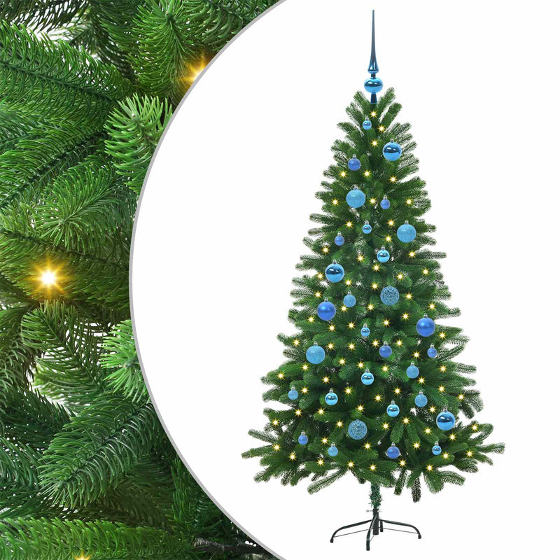 Chargez l'image dans la visionneuse de la galerie, Vidaxl kerstboom met 150 led met standaard groen 150 cm pe
