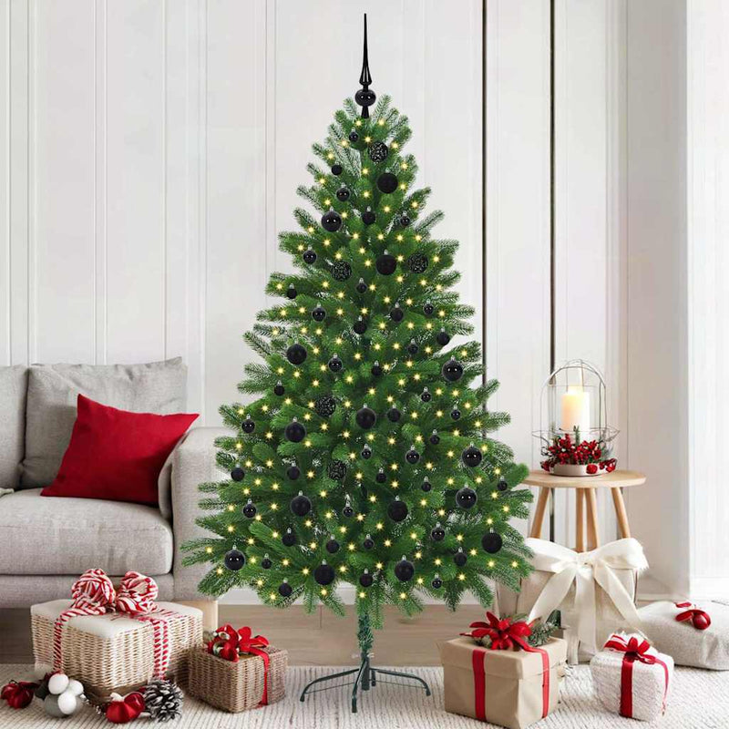 Afbeelding laden in galerijviewer, Vidaxl kerstboom met 300 led met standaard groen 180 cm pe
