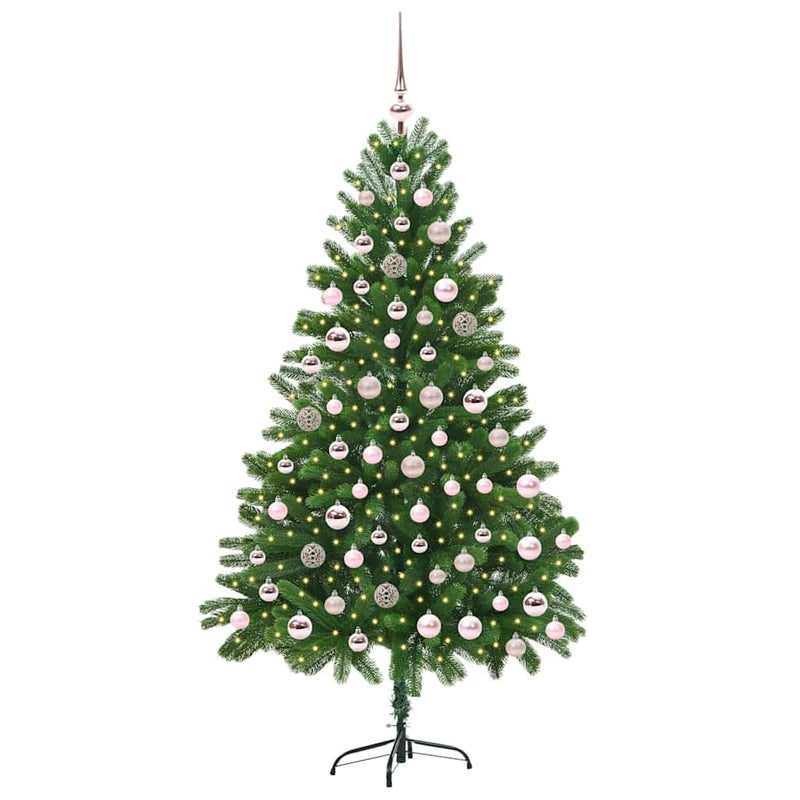 Afbeelding laden in galerijviewer, Vidaxl kerstboom met 300 led met standaard groen 180 cm pe

