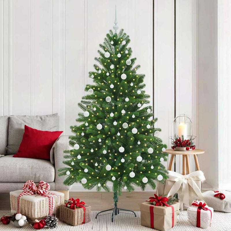 Afbeelding laden in galerijviewer, Vidaxl kerstboom met 300 led met standaard groen 180 cm pe
