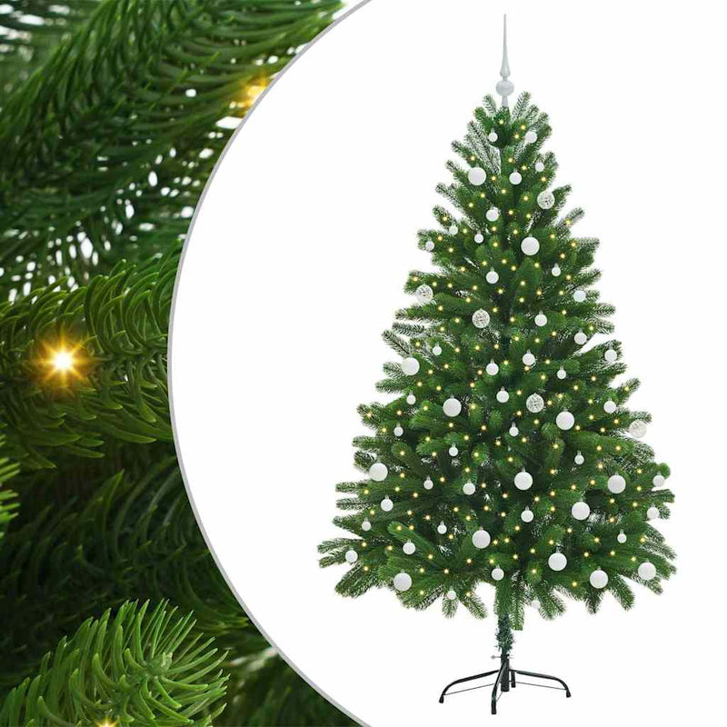 Afbeelding laden in galerijviewer, Vidaxl kerstboom met 300 led met standaard groen 180 cm pe
