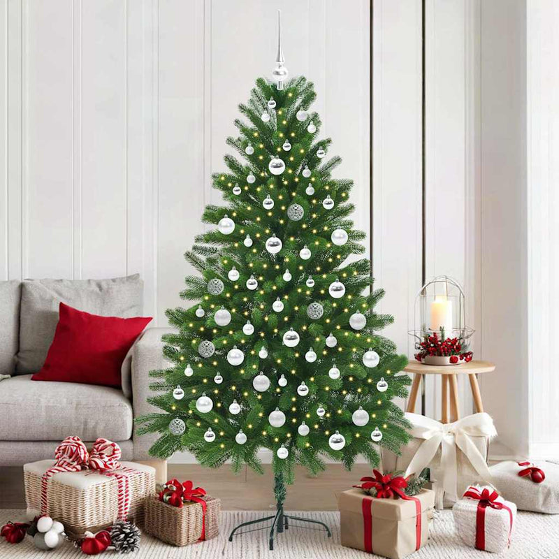 Afbeelding laden in galerijviewer, Vidaxl kerstboom met 300 led met standaard groen 180 cm pe
