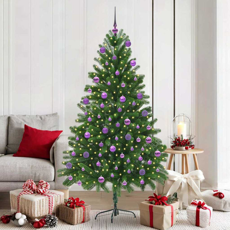 ギャラリービューアに画像をロードする, Vidaxl kerstboom met 300 led met standaard groen 180 cm pe
