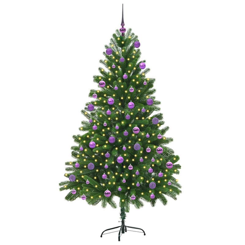 ギャラリービューアに画像をロードする, Vidaxl kerstboom met 300 led met standaard groen 180 cm pe
