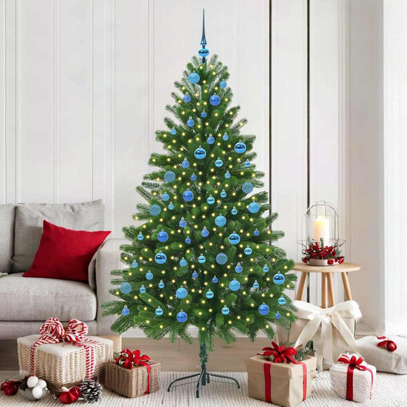 Afbeelding laden in galerijviewer, Vidaxl kerstboom met 300 led met standaard groen 180 cm pe
