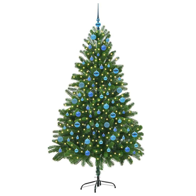 Afbeelding laden in galerijviewer, Vidaxl kerstboom met 300 led met standaard groen 180 cm pe
