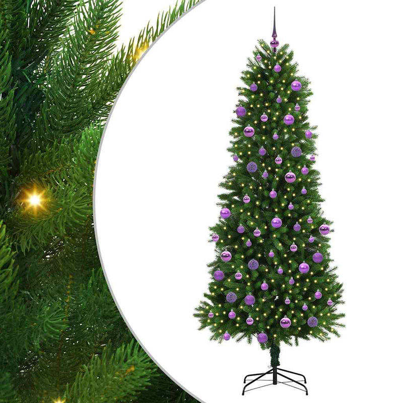 Afbeelding laden in galerijviewer, Vidaxl kerstboom met 300 led met standaard groen 240 cm pe
