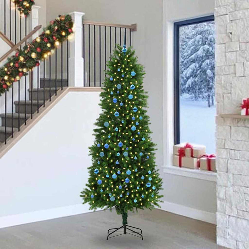 Afbeelding laden in galerijviewer, Vidaxl kerstboom met 300 led met standaard groen 240 cm pe
