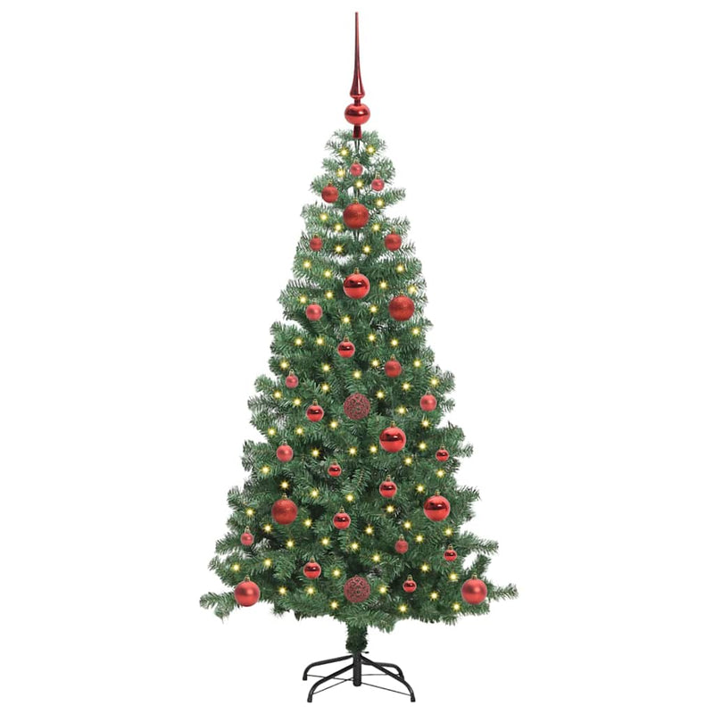 Afbeelding laden in galerijviewer, Vidaxl kerstboom met 150 led met standaard groen 120 cm pvc
