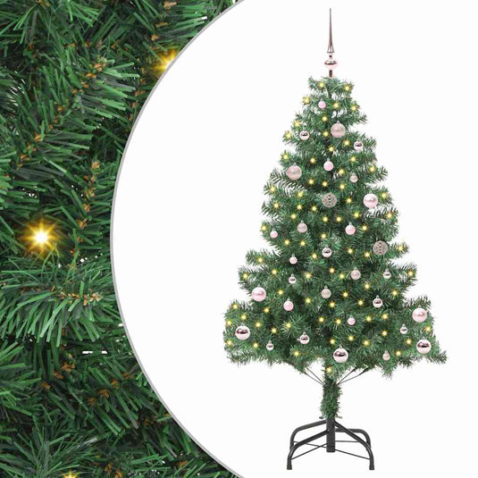 Vidaxl kerstboom met 150 led met standaard groen 150 cm pvc