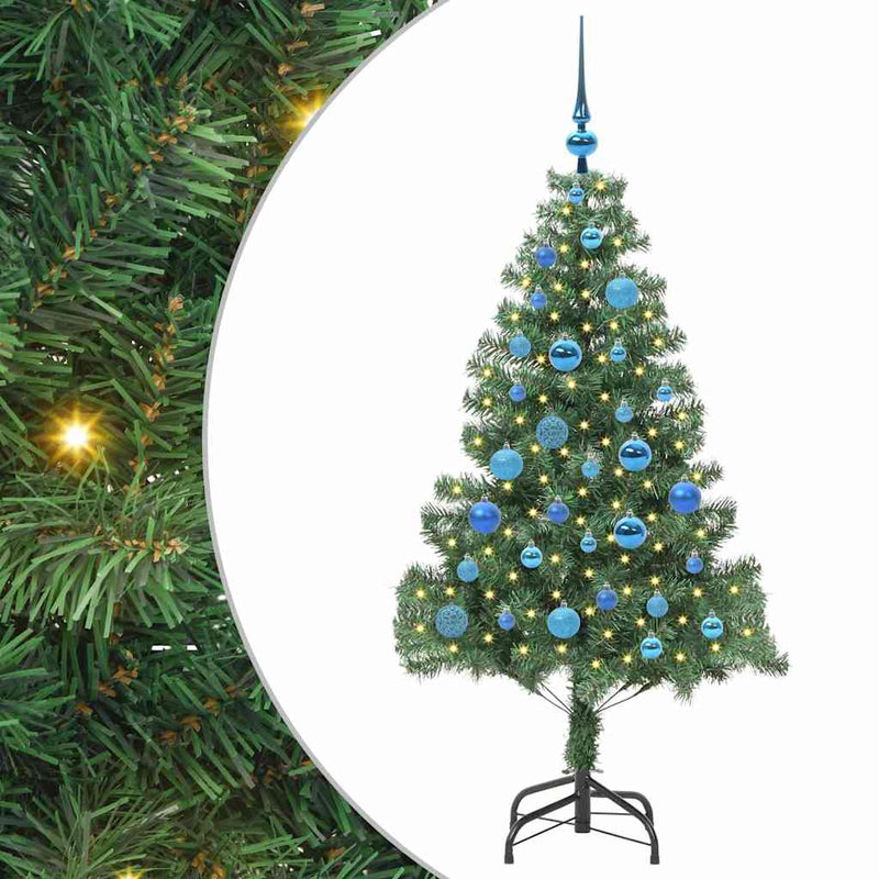 ギャラリービューアに画像をロードする, Vidaxl kerstboom met 150 led met standaard groen 150 cm pvc
