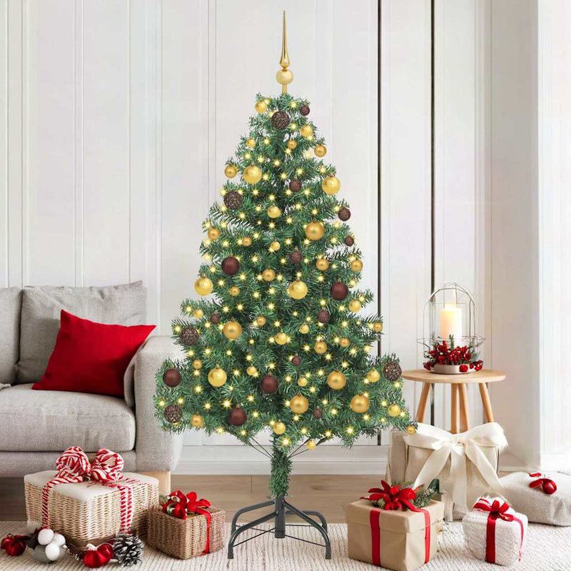 Chargez l'image dans la visionneuse de la galerie, Vidaxl kerstboom met 300 led met standaard groen 180 cm pvc
