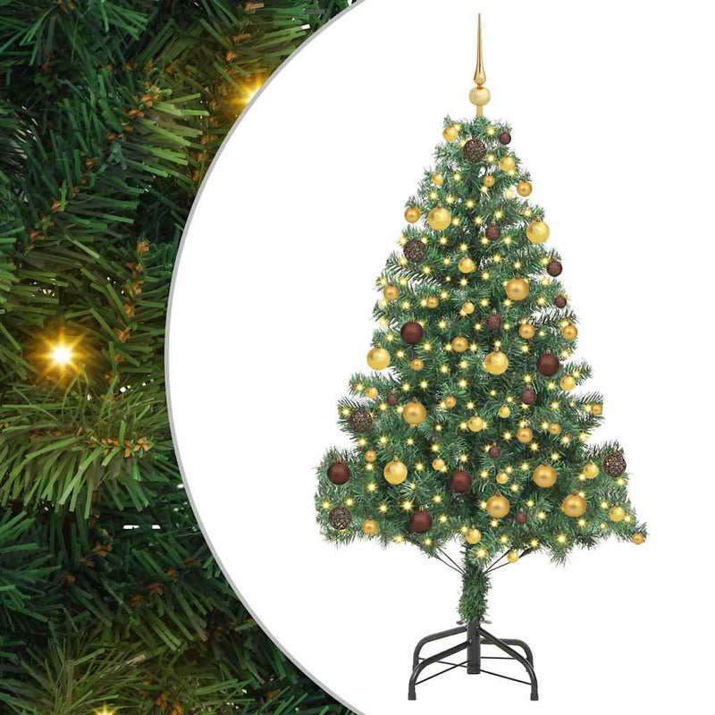 Chargez l'image dans la visionneuse de la galerie, Vidaxl kerstboom met 300 led met standaard groen 180 cm pvc
