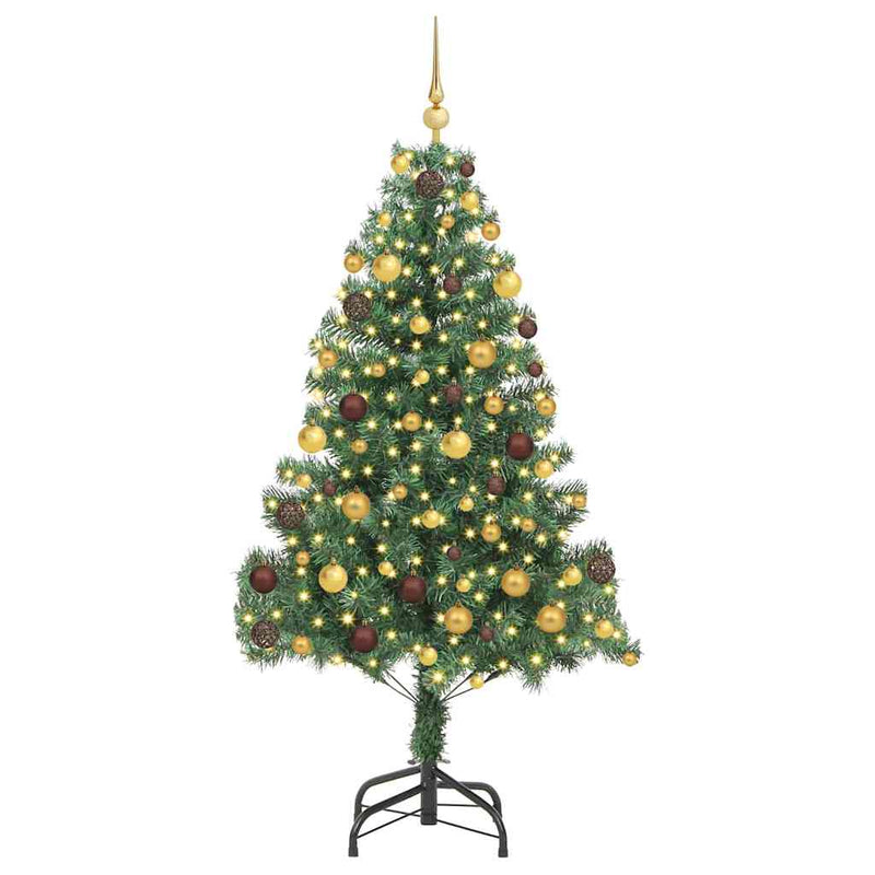 Chargez l'image dans la visionneuse de la galerie, Vidaxl kerstboom met 300 led met standaard groen 180 cm pvc
