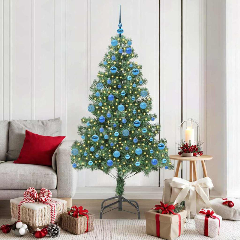ギャラリービューアに画像をロードする, Vidaxl kerstboom met 300 led met standaard groen 180 cm pvc
