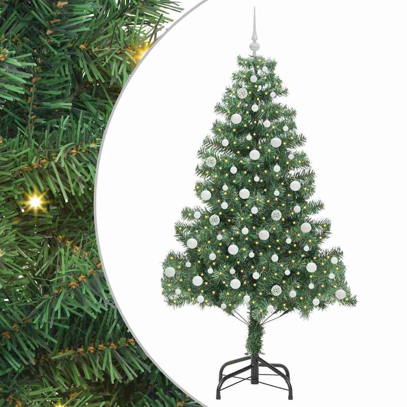 ギャラリービューアに画像をロードする, Vidaxl kerstboom met 300 led met standaard groen 210 cm pvc
