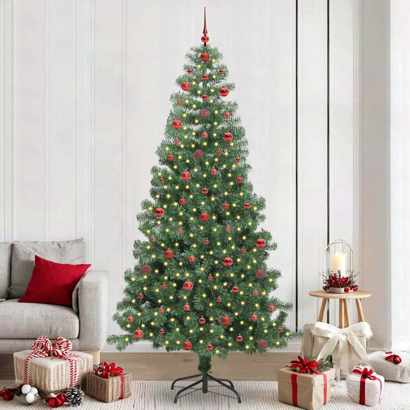 ギャラリービューアに画像をロードする, Vidaxl kerstboom met 300 led met standaard groen 240 cm pvc
