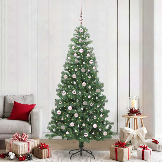 Vidaxl kerstboom met 300 led met standaard groen 240 cm pvc
