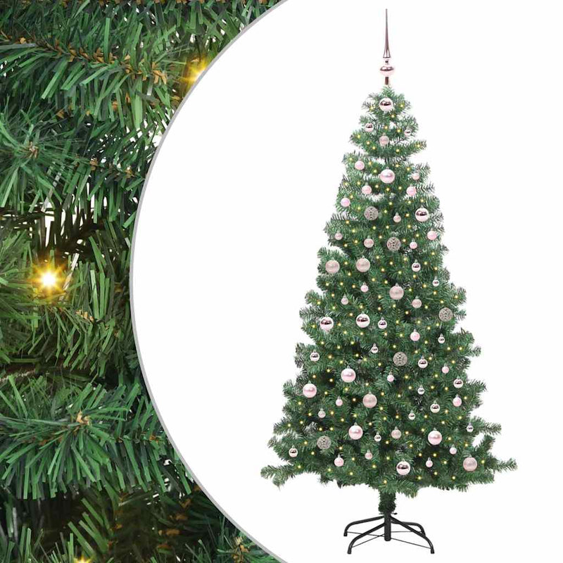 ギャラリービューアに画像をロードする, Vidaxl kerstboom met 300 led met standaard groen 240 cm pvc
