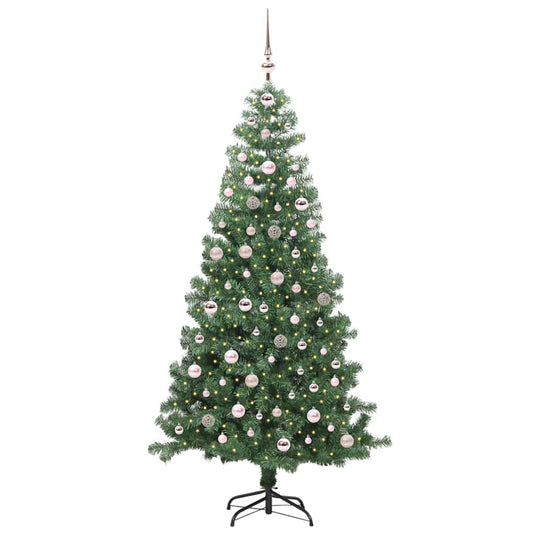 Vidaxl kerstboom met 300 led met standaard groen 240 cm pvc