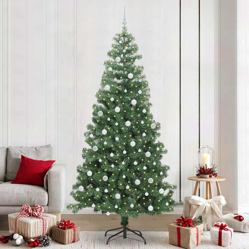 ギャラリービューアに画像をロードする, Vidaxl kerstboom met 300 led met standaard groen 240 cm pvc

