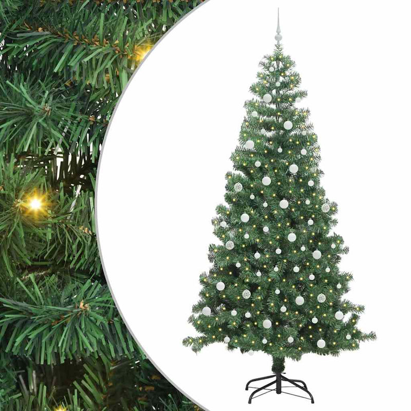ギャラリービューアに画像をロードする, Vidaxl kerstboom met 300 led met standaard groen 240 cm pvc
