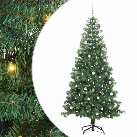 Vidaxl kerstboom met 300 led met standaard groen 240 cm pvc