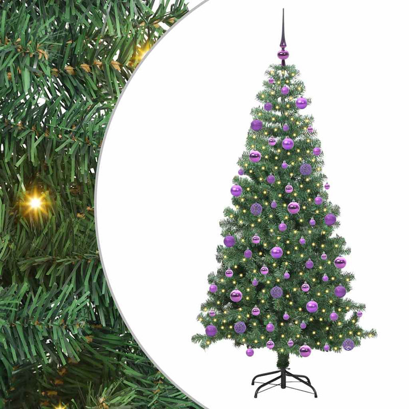 Afbeelding laden in galerijviewer, Vidaxl kerstboom met 300 led met standaard groen 240 cm pvc

