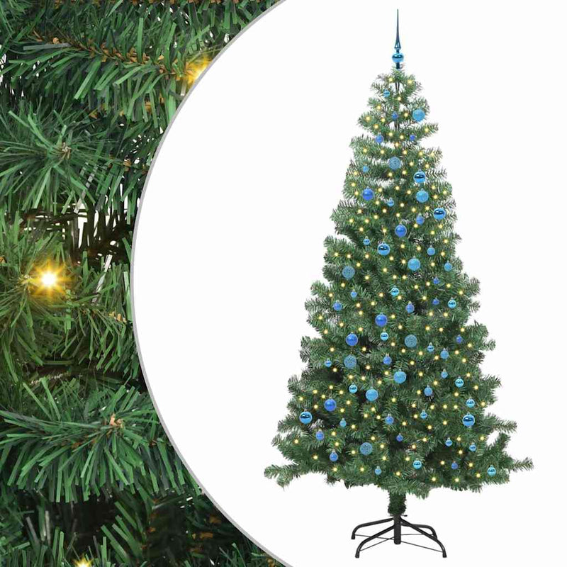 Afbeelding laden in galerijviewer, Vidaxl kerstboom met 300 led met standaard groen 240 cm pvc
