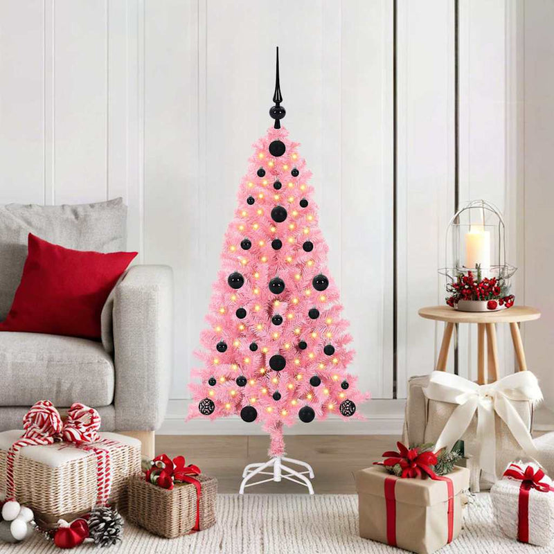 ギャラリービューアに画像をロードする, Vidaxl kerstboom met 150 led met standaard roze 120 cm pvc
