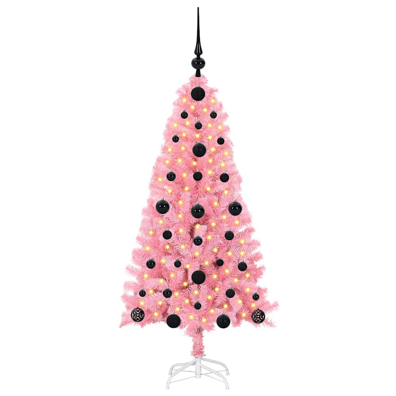 ギャラリービューアに画像をロードする, Vidaxl kerstboom met 150 led met standaard roze 120 cm pvc
