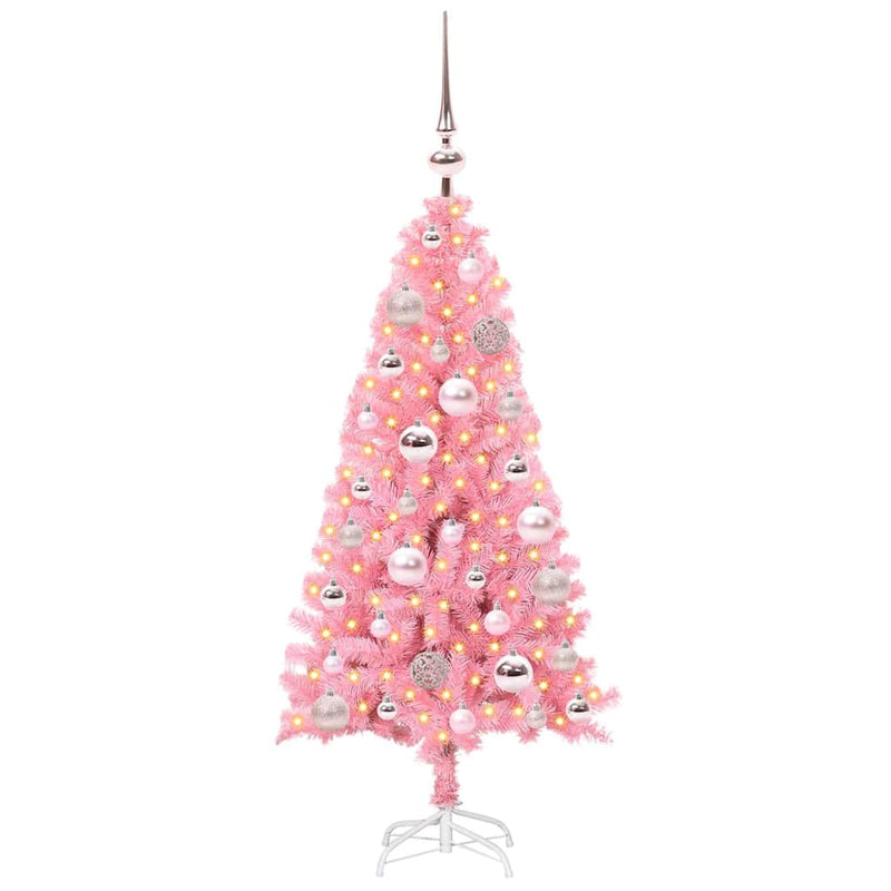 ギャラリービューアに画像をロードする, Vidaxl kerstboom met 150 led met standaard roze 120 cm pvc
