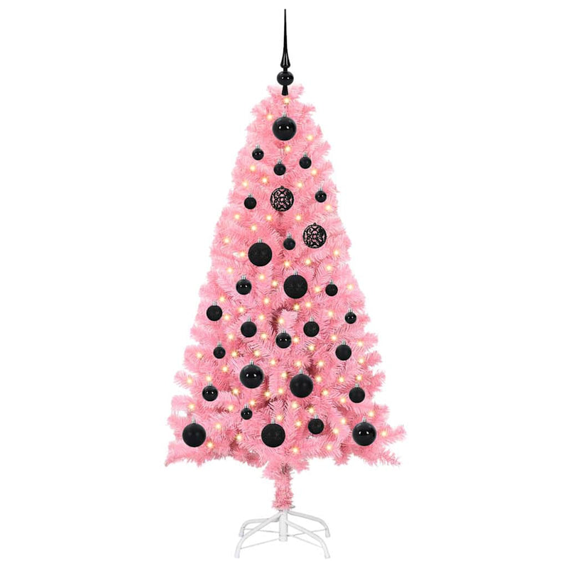 Afbeelding laden in galerijviewer, Vidaxl kerstboom met 150 led met standaard roze 150 cm pvc
