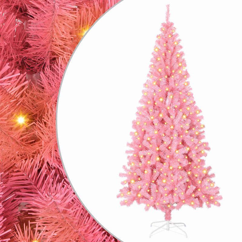 Afbeelding laden in galerijviewer, Vidaxl kerstboom met 300 led met standaard roze 180 cm pvc
